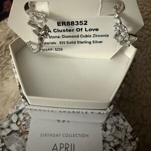 Sparkling Sterling Silver Earrings with Cubic Zirconia